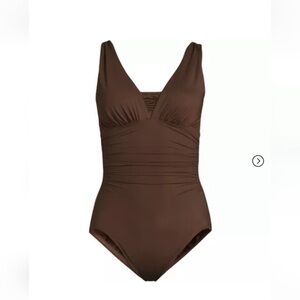 Lands End Petite Women's Slender Suit Tummy Control One Piece